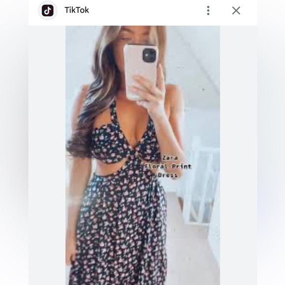 ZARA Cut Out Summer Dress. NWT Size M - Picture 2 of 8